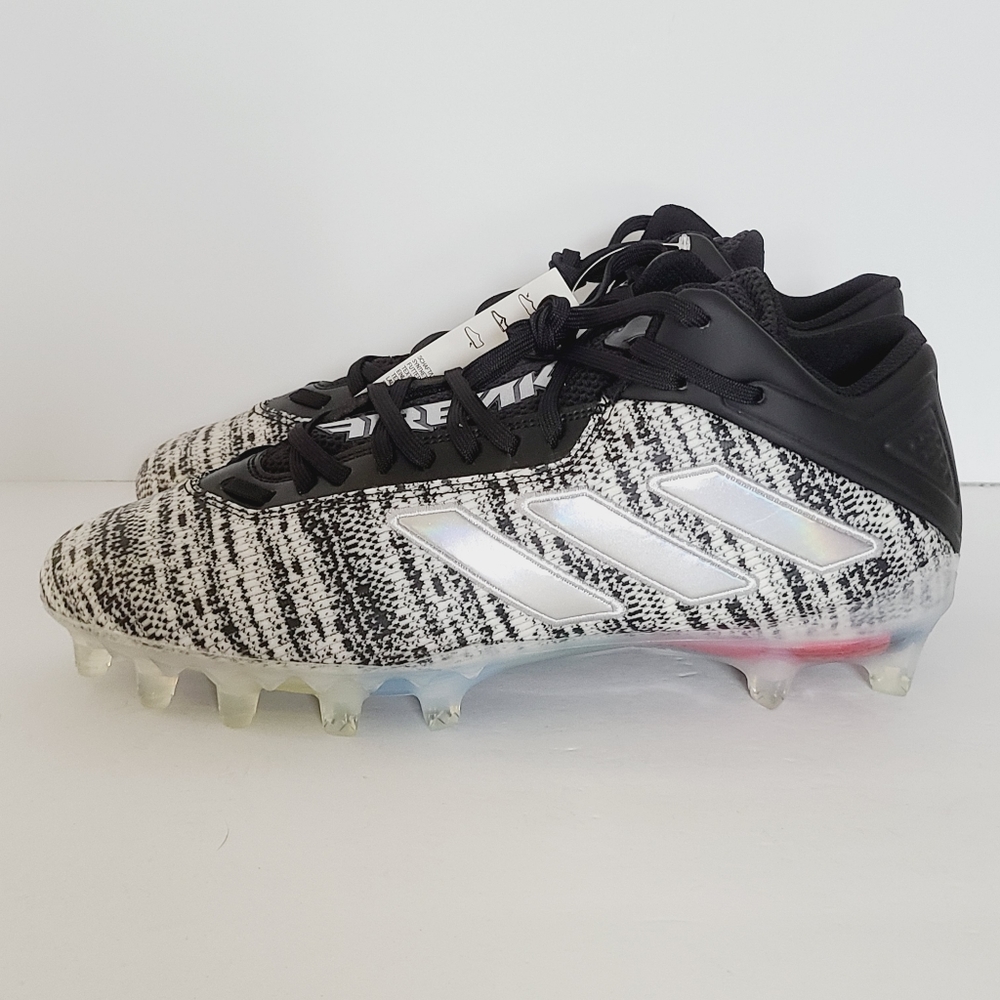 NEW Adidas Freak 20 Football Cleats EF8699 Size 10 Black White Silver